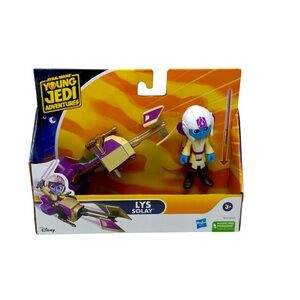 Hasbro Star Wars Young Jedi Adventures Lys Solay & Speeder Bike Vehicle‎ NEW